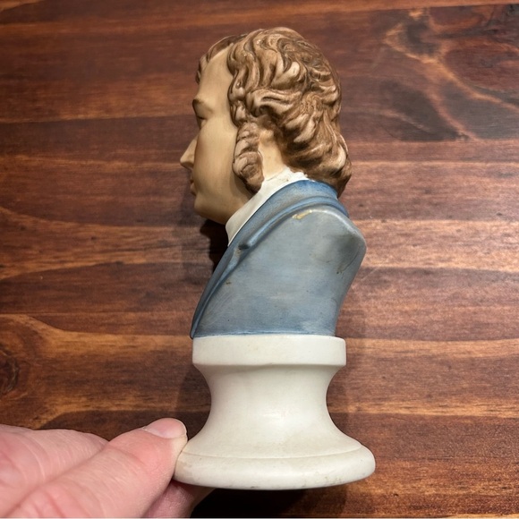 Vintage Lefton China Hand Painted Chopin Bust  KW1166 Composer 6” Tall - Picture 3 of 16